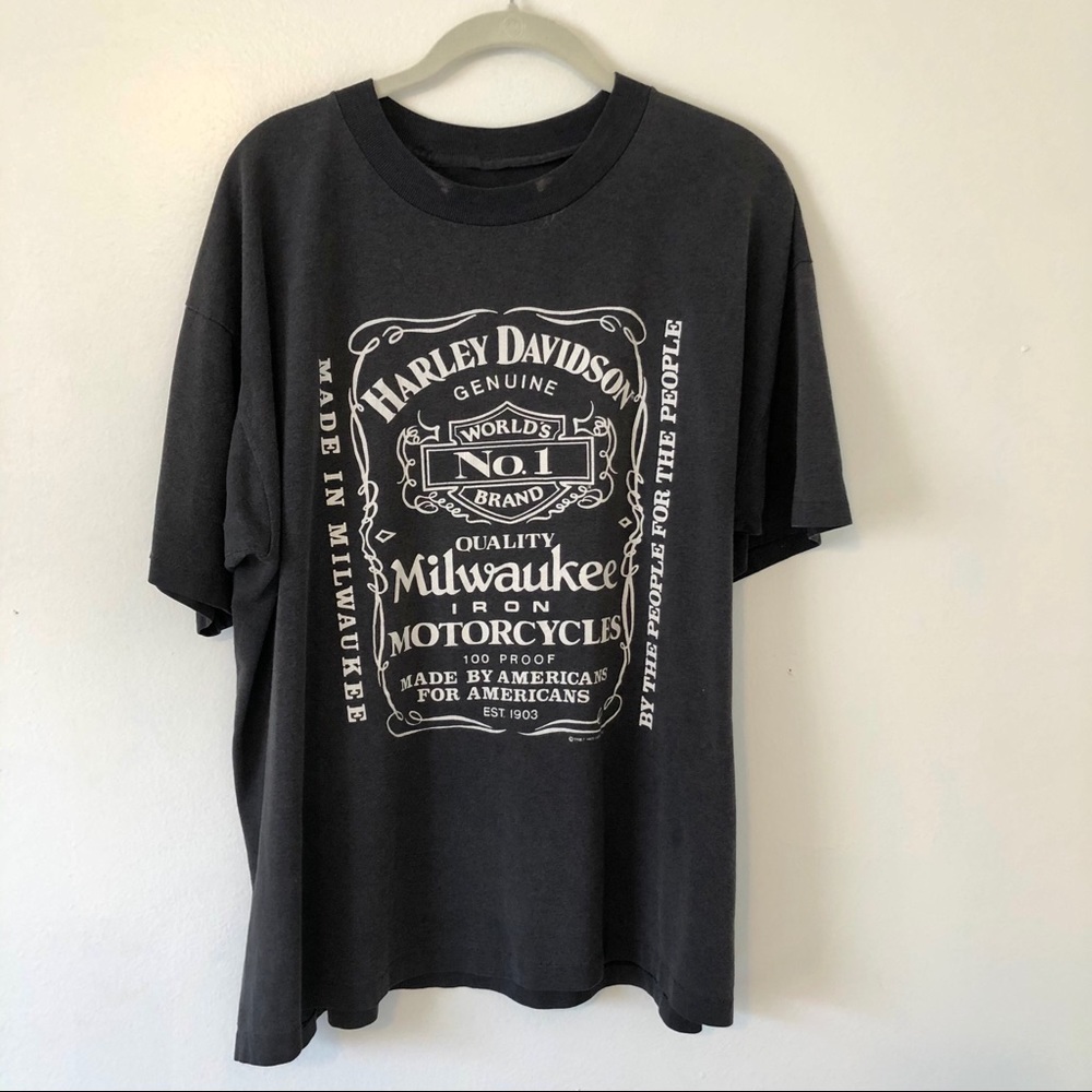 Vintage Harley Davidson Jack Daniels T Shirt- Rare